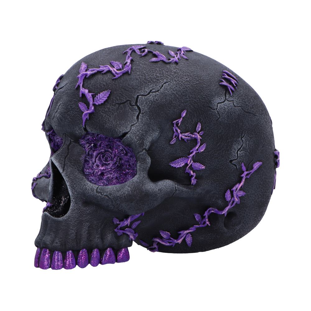 Rose Geode Skull 19cm Resin Statue 4