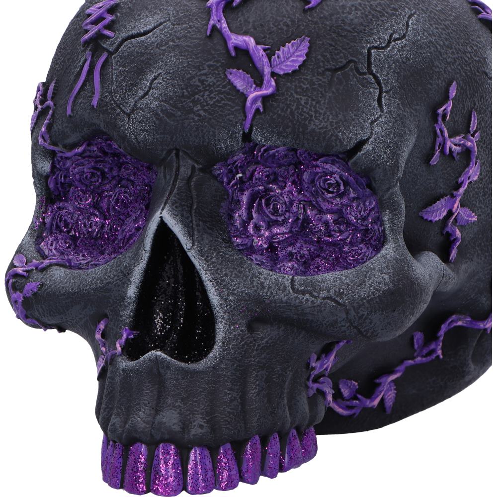 Rose Geode Skull 19cm Resin Statue 5