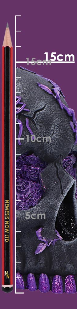 Rose Geode Skull 19cm Resin Statue 10
