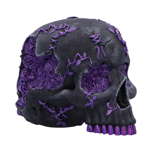Rose Geode Skull 19cm Resin Statue 1
