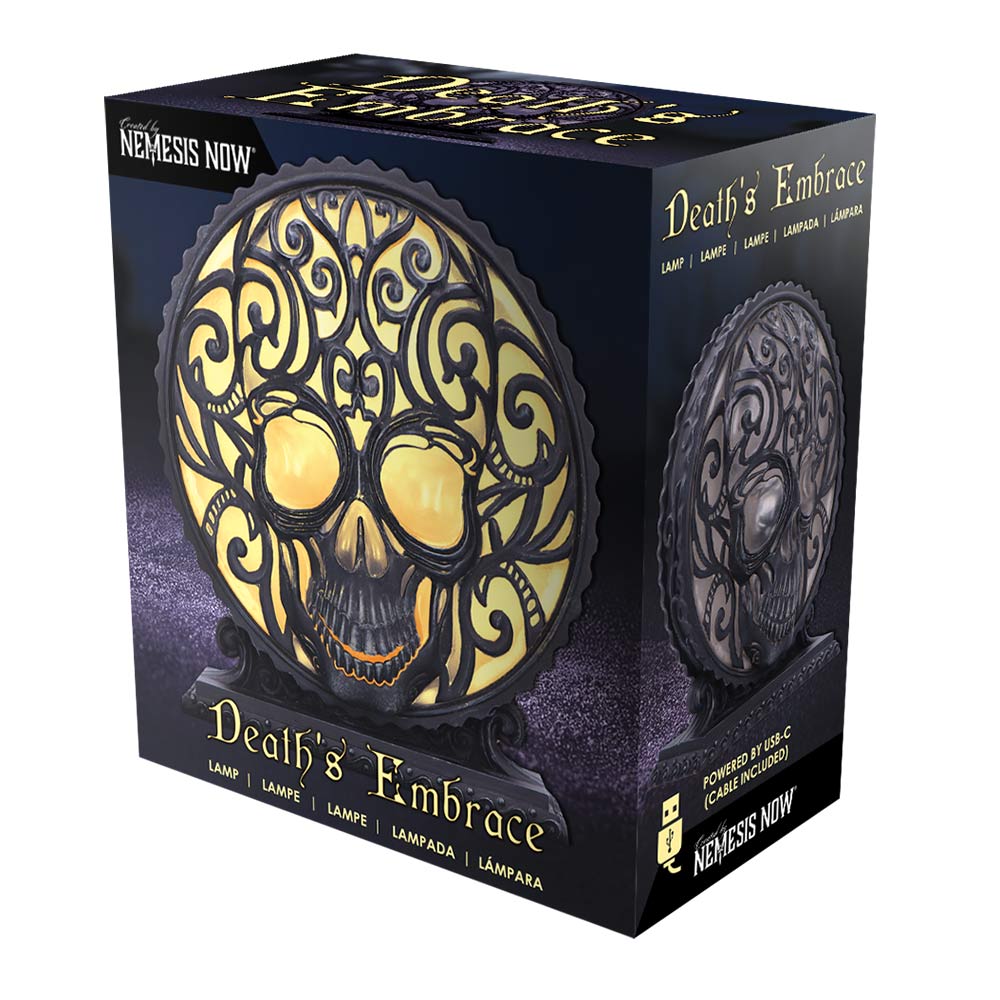 Deaths Embrace Lamp 20.2cm Gothic Decoration 9
