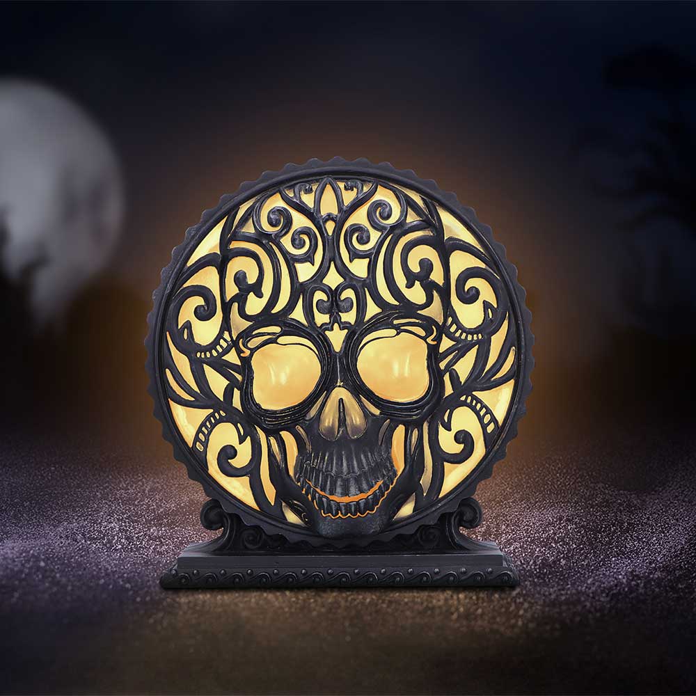 Deaths Embrace Lamp 20.2cm Gothic Decoration 7
