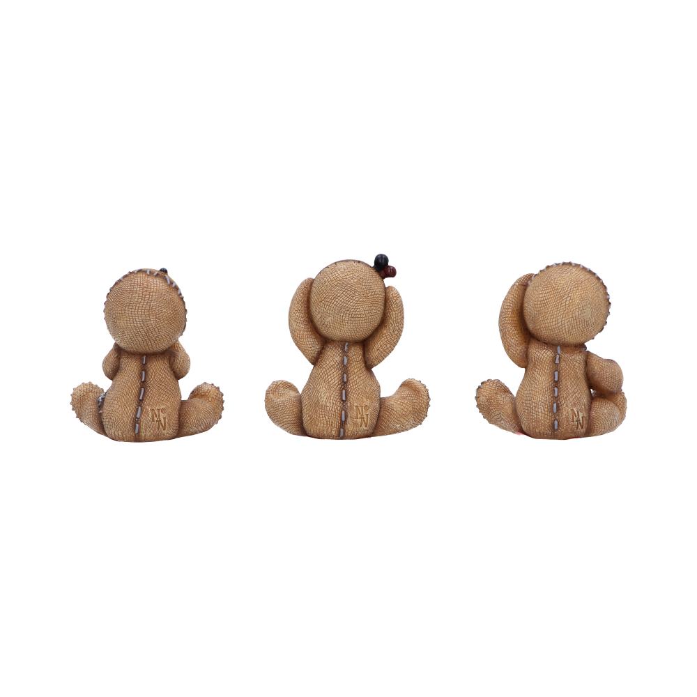 Three Wise Voodoo Dolls 8cm 3