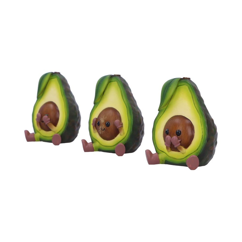 Three Wise Avocados 8.5cm Resin Statues 2