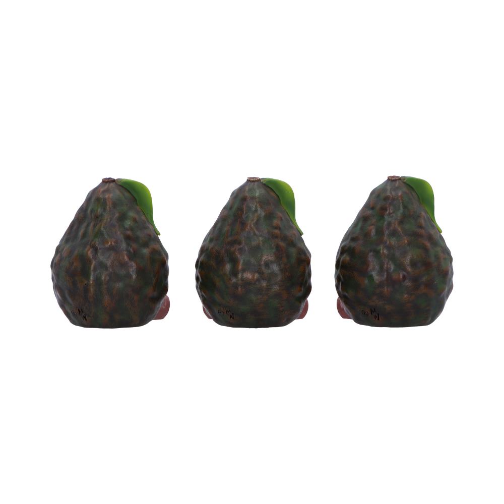 Three Wise Avocados 8.5cm Resin Statues 3