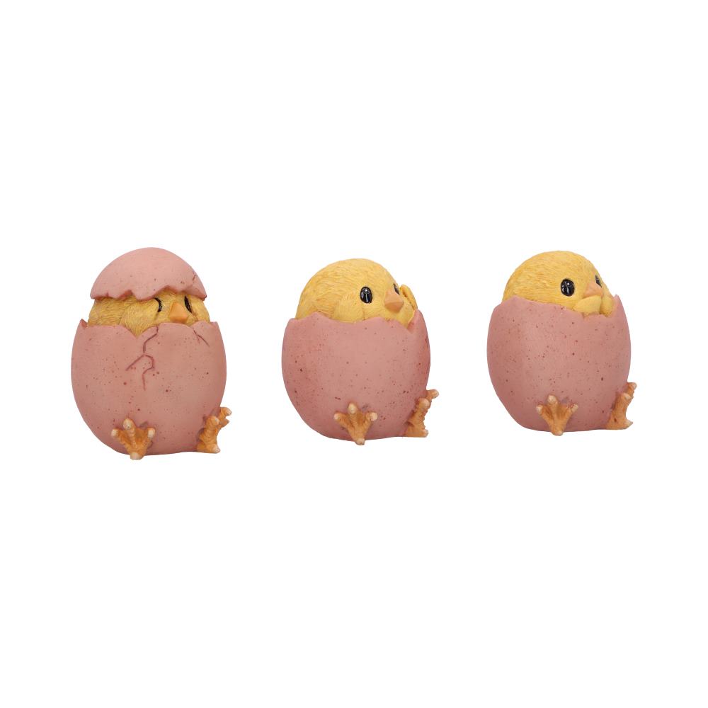 Three Wise Chicks 6.7cm Resin Figurines 2