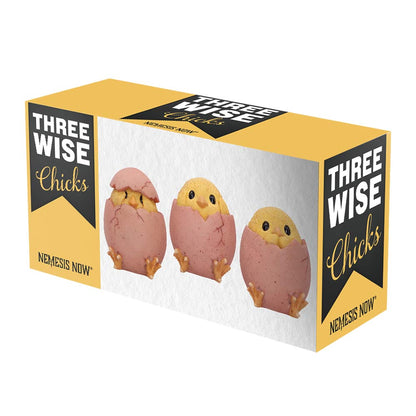 Three Wise Chicks 6.7cm Resin Figurines 7