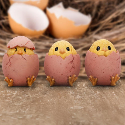 Three Wise Chicks 6.7cm Resin Figurines 8