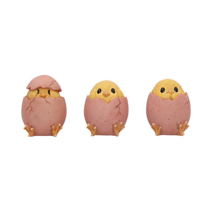 Three Wise Chicks 6.7cm Resin Figurines 1