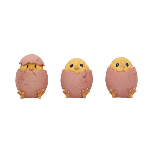 Three Wise Chicks 6.7cm Resin Figurines 1