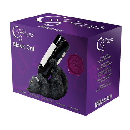 Black Cat Guzzler 24cm Wine Bottle Holder 7