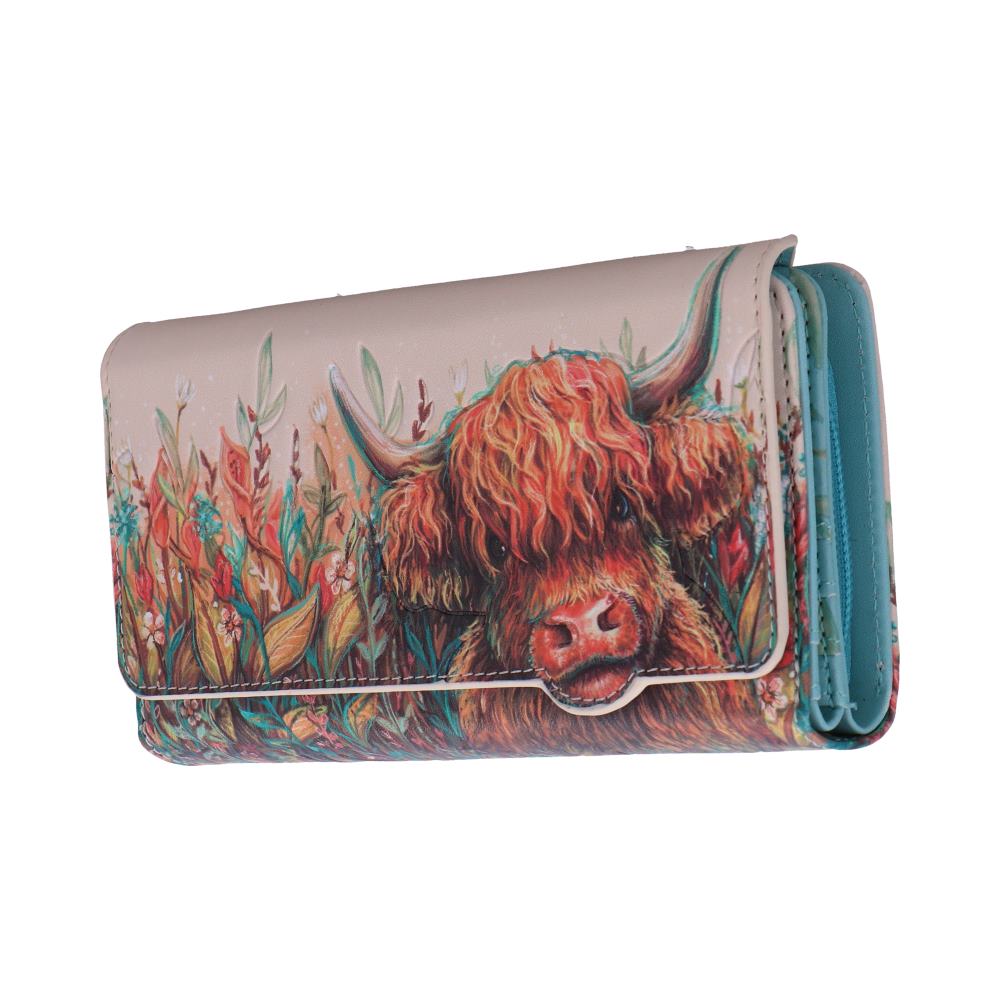 Highland Cow Embossed Purse 18.5cm 2