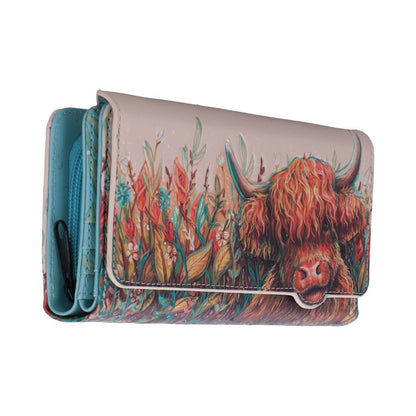 Highland Cow Embossed Purse 18.5cm 4