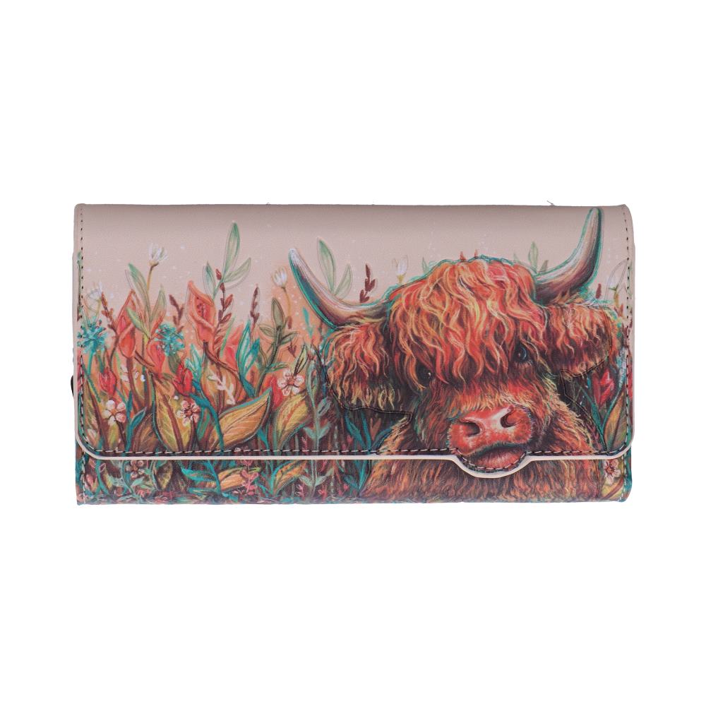 Highland Cow Embossed Purse 18.5cm 1