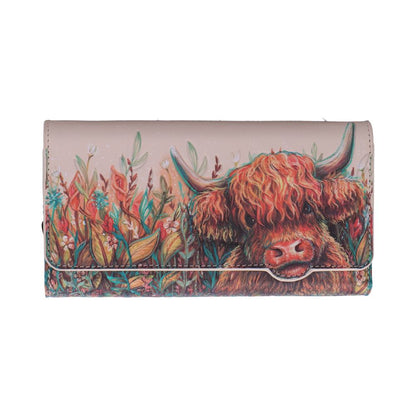 Highland Cow Embossed Purse 18.5cm 1