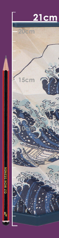 The Great Wave Off Kanagawa Foldable Lamp Rechargeable USB Powered 21cm 8