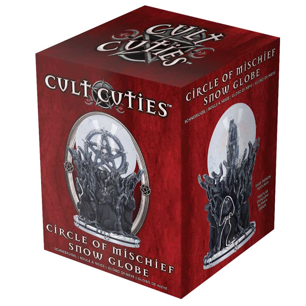Cult Cuties Circle of Mischief Snow Globe 18cm 7