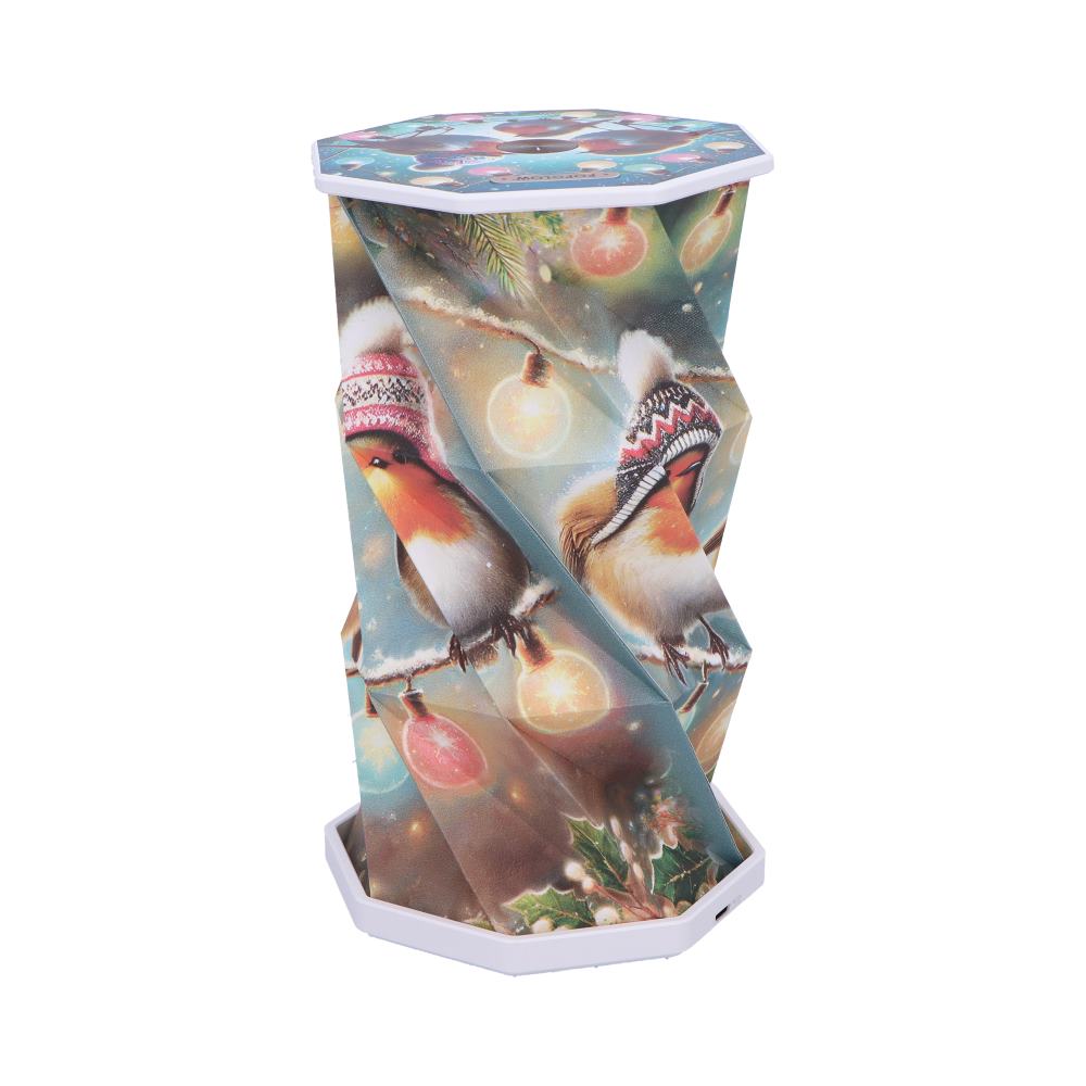 Winter Robins Foldable Lamp 21cm 2