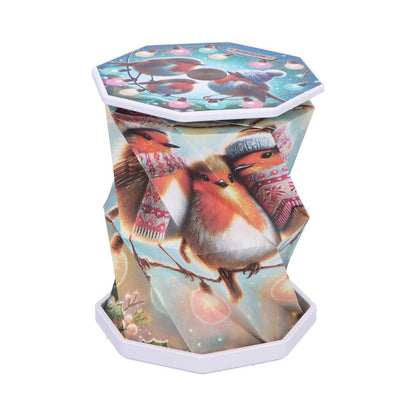 Winter Robins Foldable Lamp 21cm 3