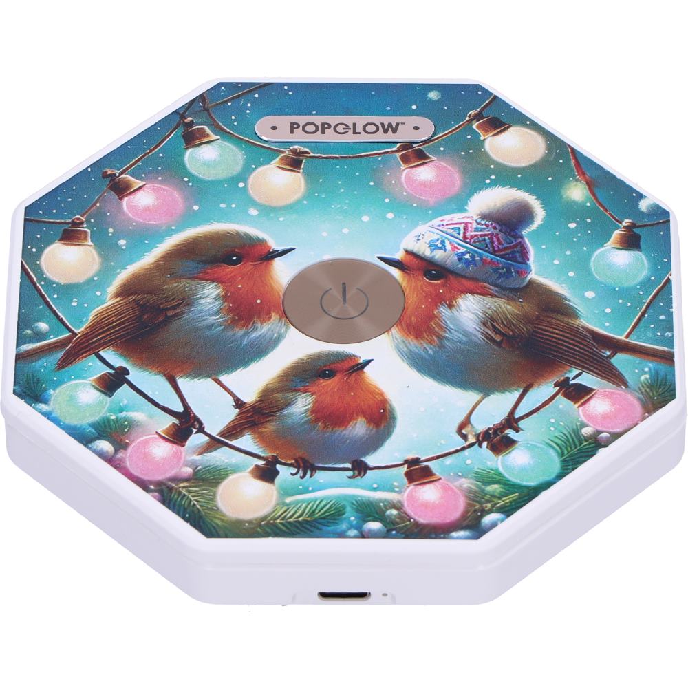 Winter Robins Foldable Lamp 21cm 5