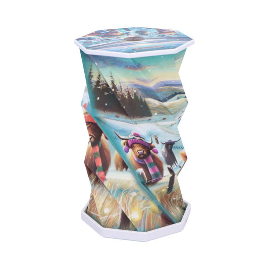 Winter Highland Cows Foldable Lamp 21cm 2