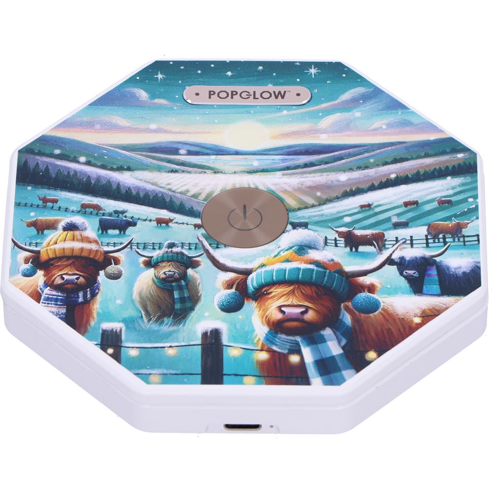 Winter Highland Cows Foldable Lamp 21cm 5