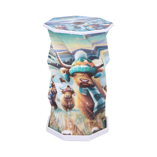 Winter Highland Cows Foldable Lamp 21cm 1