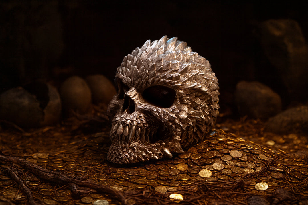 Scaled Remains 15.4cm Decorative Resin Skull 8