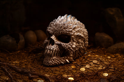 Scaled Remains 15.4cm Decorative Resin Skull 8