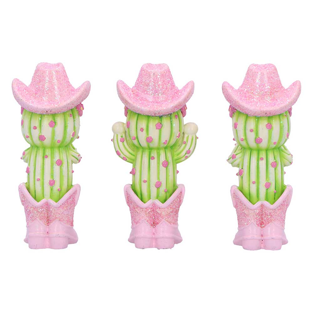 Three Wise Cacti 9.5cm Resin Figurine Set 3