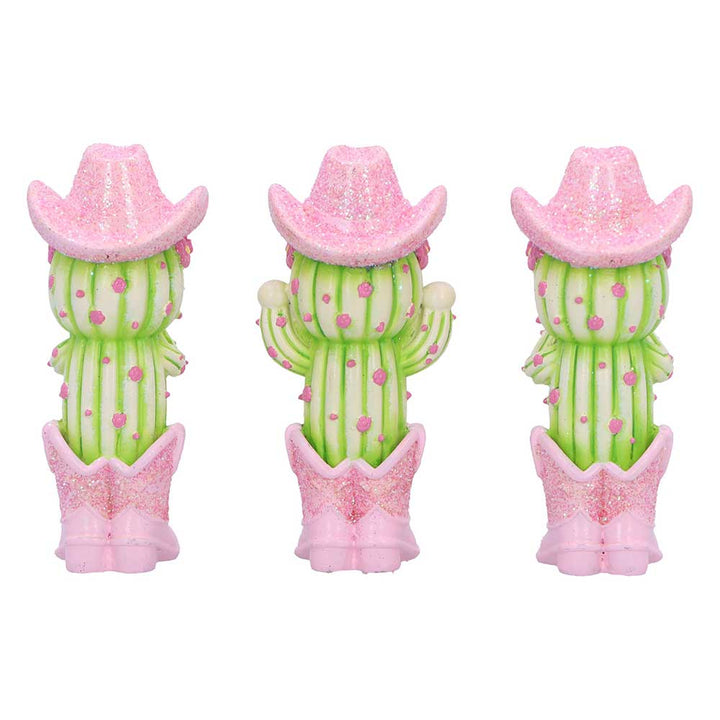 Three Wise Cacti 9.5cm Resin Figurine Set 3