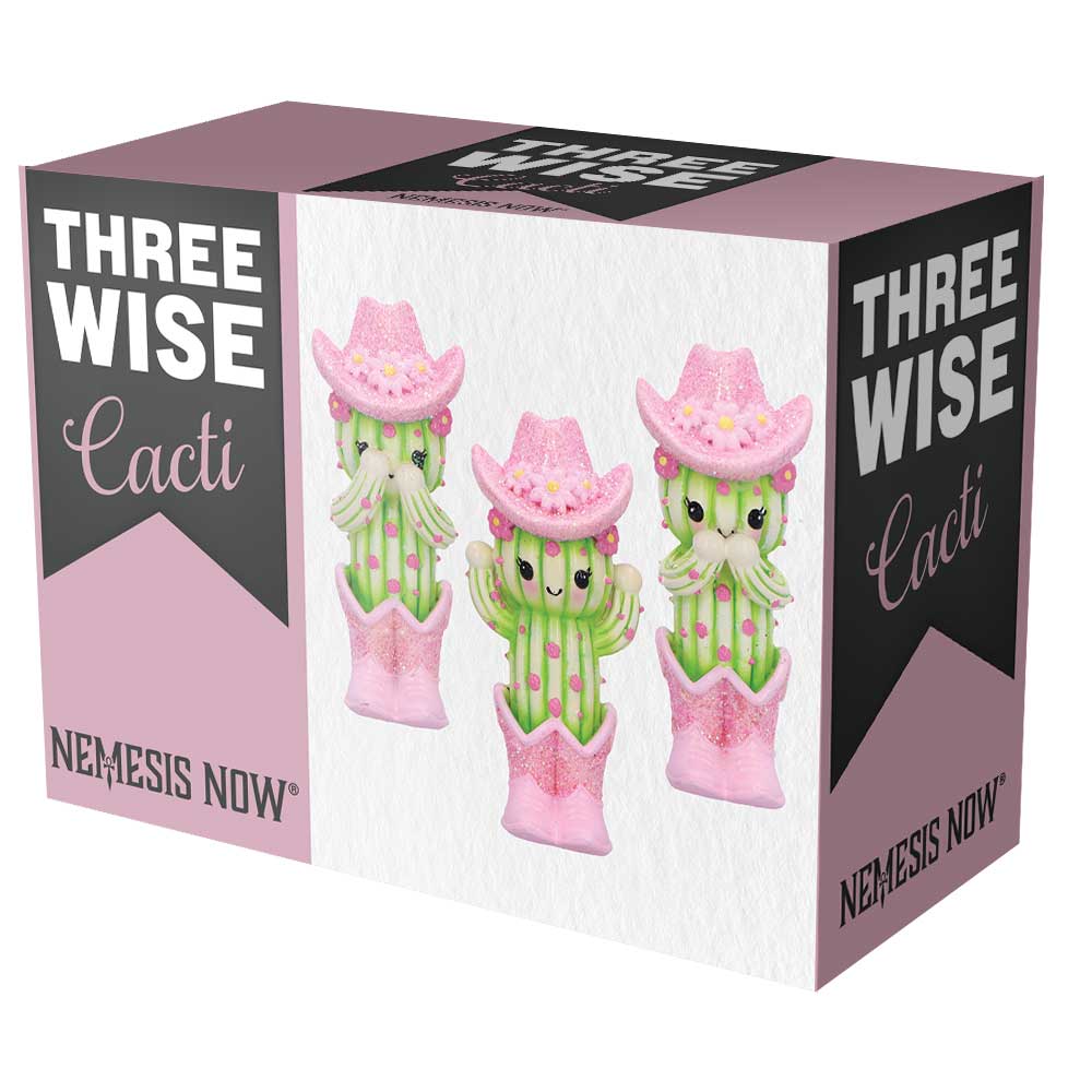 Three Wise Cacti 9.5cm Resin Figurine Set 7