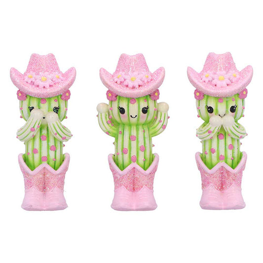 Three Wise Cacti 9.5cm Resin Figurine Set 1