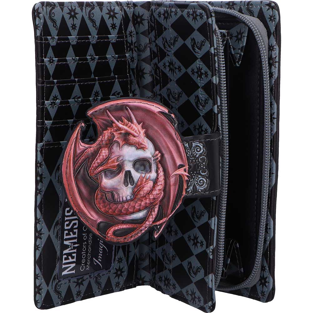Skull Embrace Embossed Purse by Anne Stokes 18.5cm 6