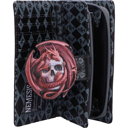 Skull Embrace Embossed Purse by Anne Stokes 18.5cm 6