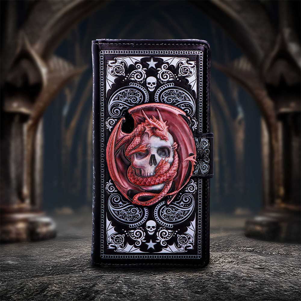 Skull Embrace Embossed Purse by Anne Stokes 18.5cm 7