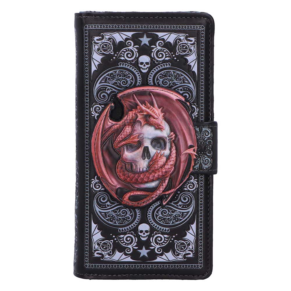 Skull Embrace Embossed Purse by Anne Stokes 18.5cm 1
