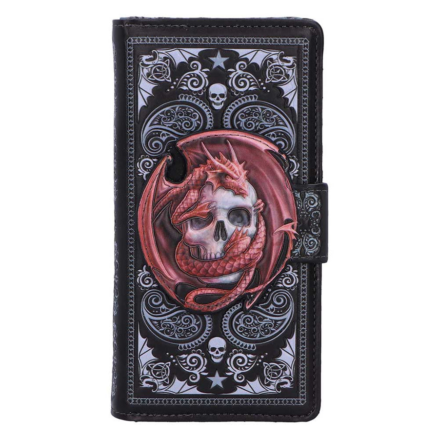 Skull Embrace Embossed Purse by Anne Stokes 18.5cm 1