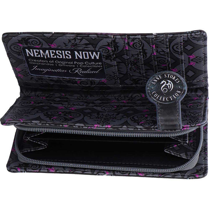 Unzipped Dragon Embossed Purse by Anne Stokes 18.5cm 5