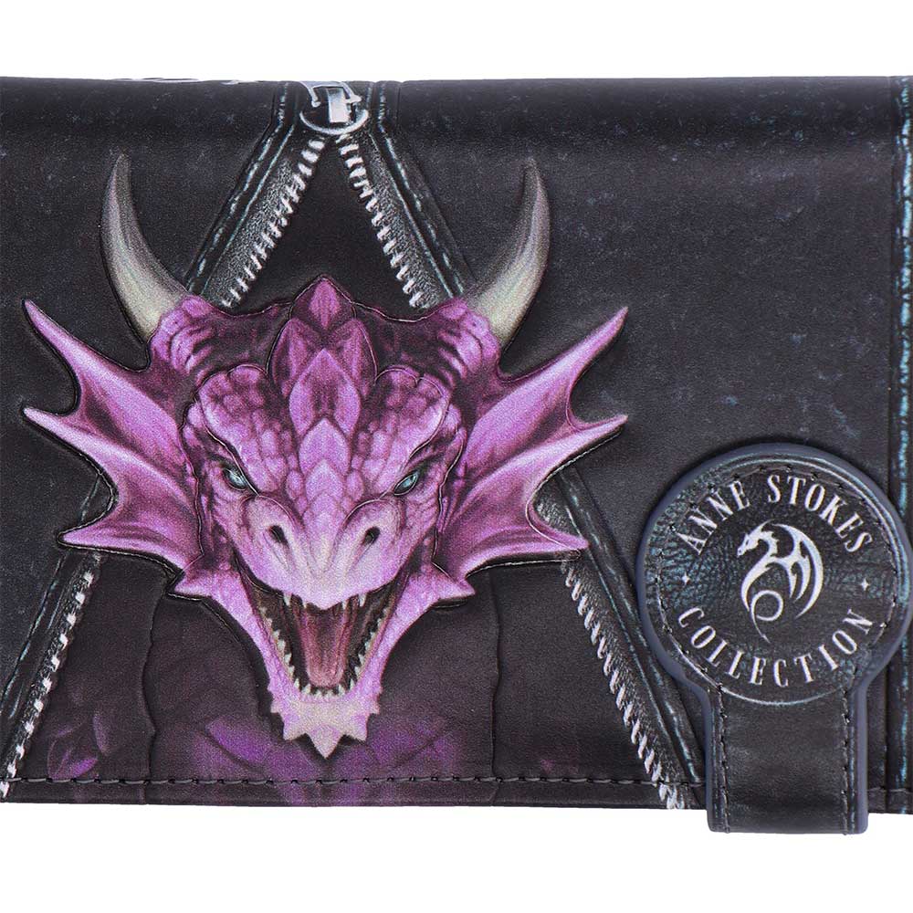 Unzipped Dragon Embossed Purse by Anne Stokes 18.5cm 6