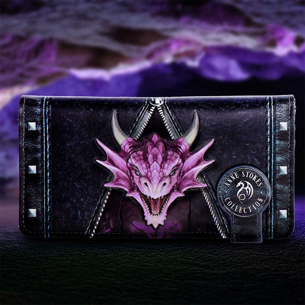Unzipped Dragon Embossed Purse by Anne Stokes 18.5cm 7