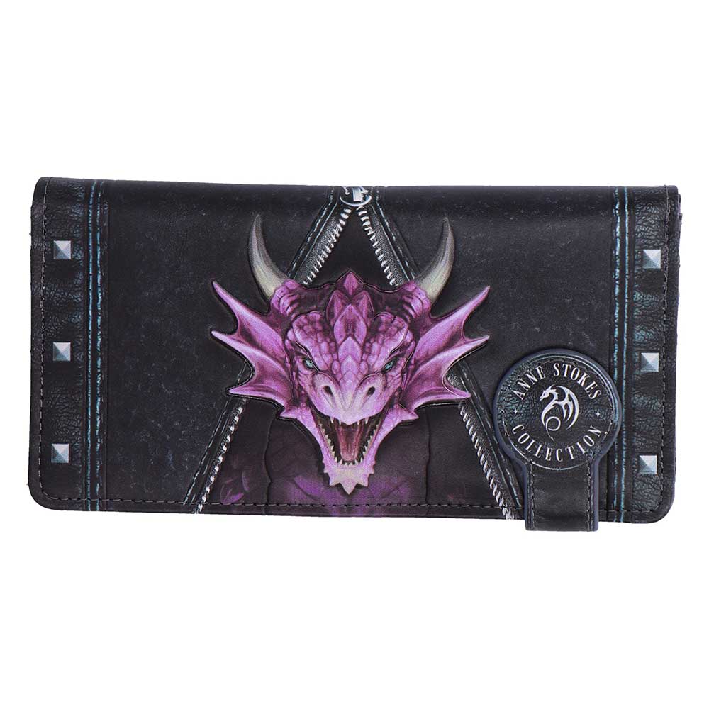 Unzipped Dragon Embossed Purse by Anne Stokes 18.5cm 1