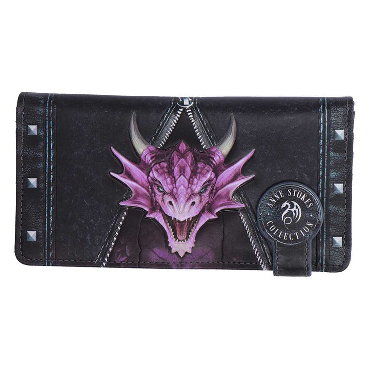 Unzipped Dragon Embossed Purse by Anne Stokes 18.5cm 1