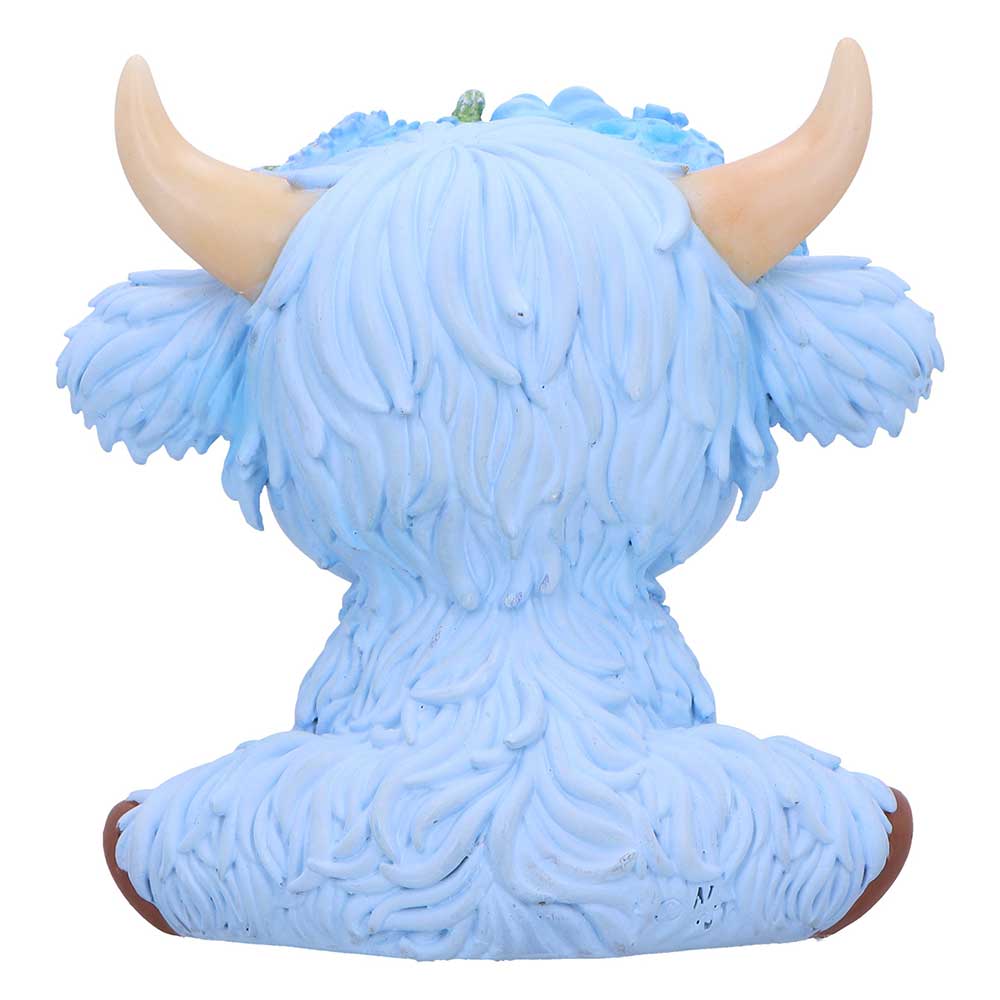 Bluebell Blue Flower Cow Figurine 10.8cm 3