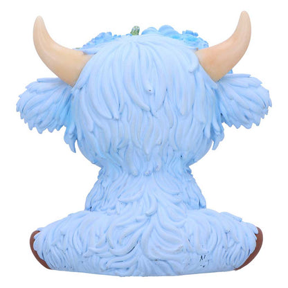 Bluebell Blue Flower Cow Figurine 10.8cm 3