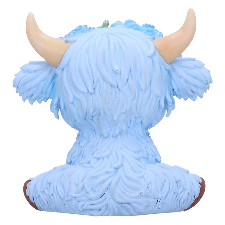 Bluebell Blue Flower Cow Figurine 10.8cm 3