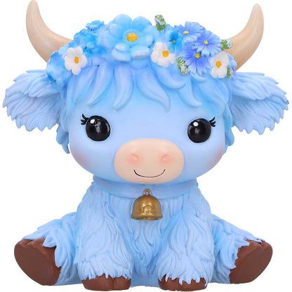 Bluebell Blue Flower Cow Figurine 10.8cm 5