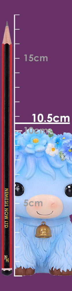 Bluebell Blue Flower Cow Figurine 10.8cm 8