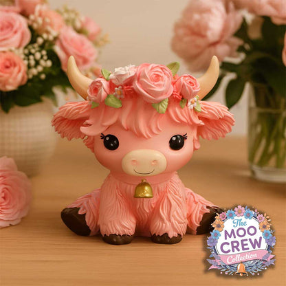 Moo Crew Primrose Pink Flower Cow 10.8cm 7