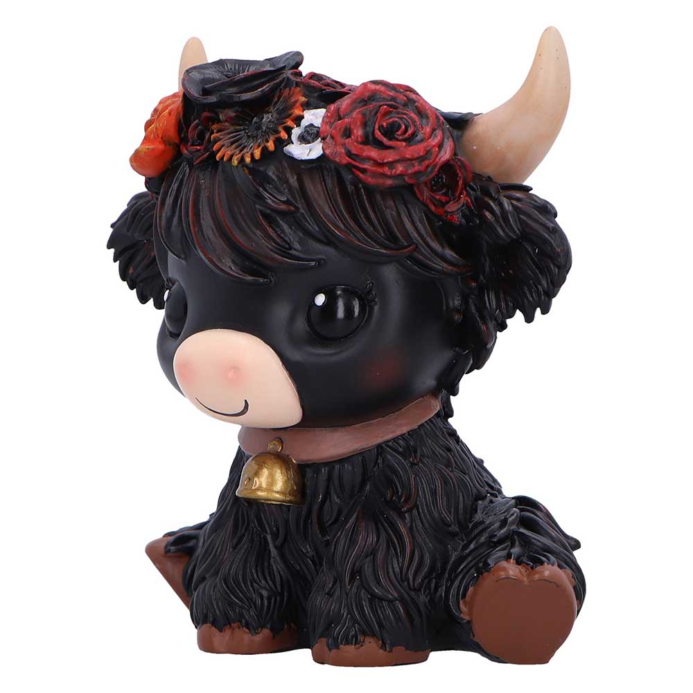 Moo Crew Dahlia Black Flower Cow 10.8cm 2